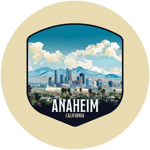 Anaheim California Design A Souvenir Coaster Paper 4 Pack 