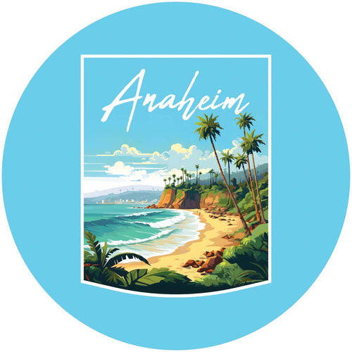 Anaheim California Design B Souvenir Coaster Paper 4 Pack 