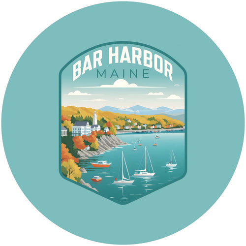 Bar Harbor Maine Design A Souvenir Coaster Paper 4 Pack