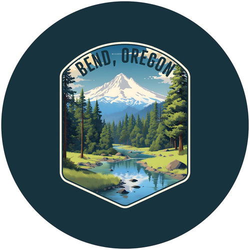 Bend Oregon Design B Souvenir Coaster Paper 4 Pack 