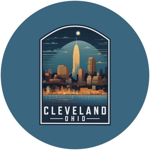 Cleveland Ohio Design A Souvenir Coaster Paper 4 Pack 