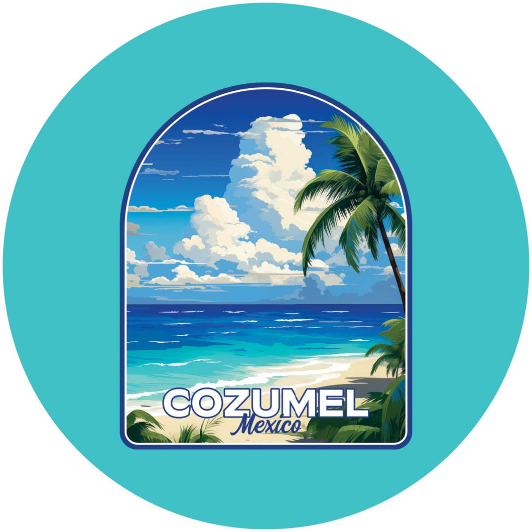 Cozumel Mexico Design C Souvenir Coaster Paper 4 Pack 