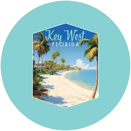 Key West Florida Design B Souvenir Coaster Paper 4 Pack 