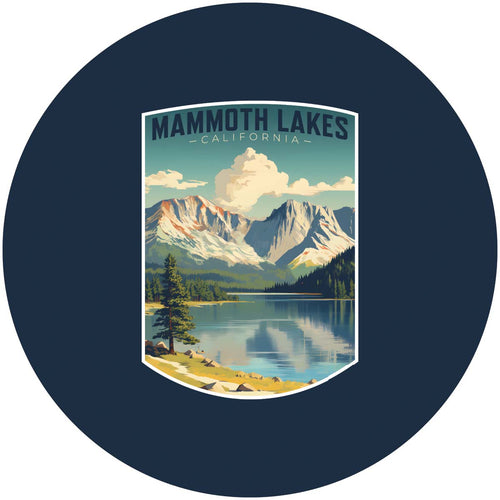 Mammoth Lakes California Design C Souvenir Coaster Paper 4 Pack 