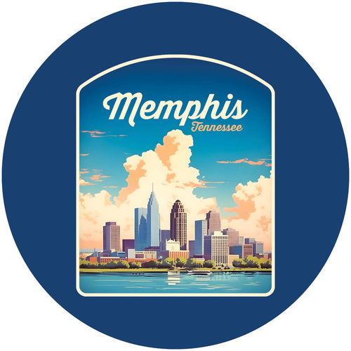 Memphis Tennessee Design A Souvenir Coaster Paper 4 Pack
