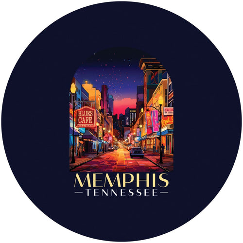 Memphis Tennessee Design C Souvenir Coaster Paper 4 Pack