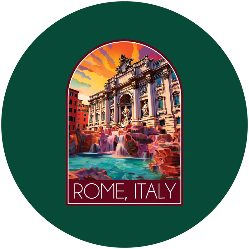 Rome Italy Design B Souvenir Coaster Paper 4 Pack 