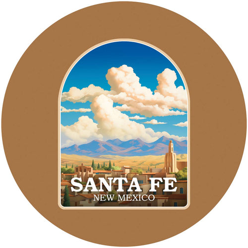 Santa Fe New Mexico Design A Souvenir Coaster Paper 4 Pack 