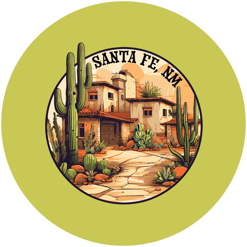 Santa Fe New Mexico Design D Souvenir Coaster Paper 4 Pack 