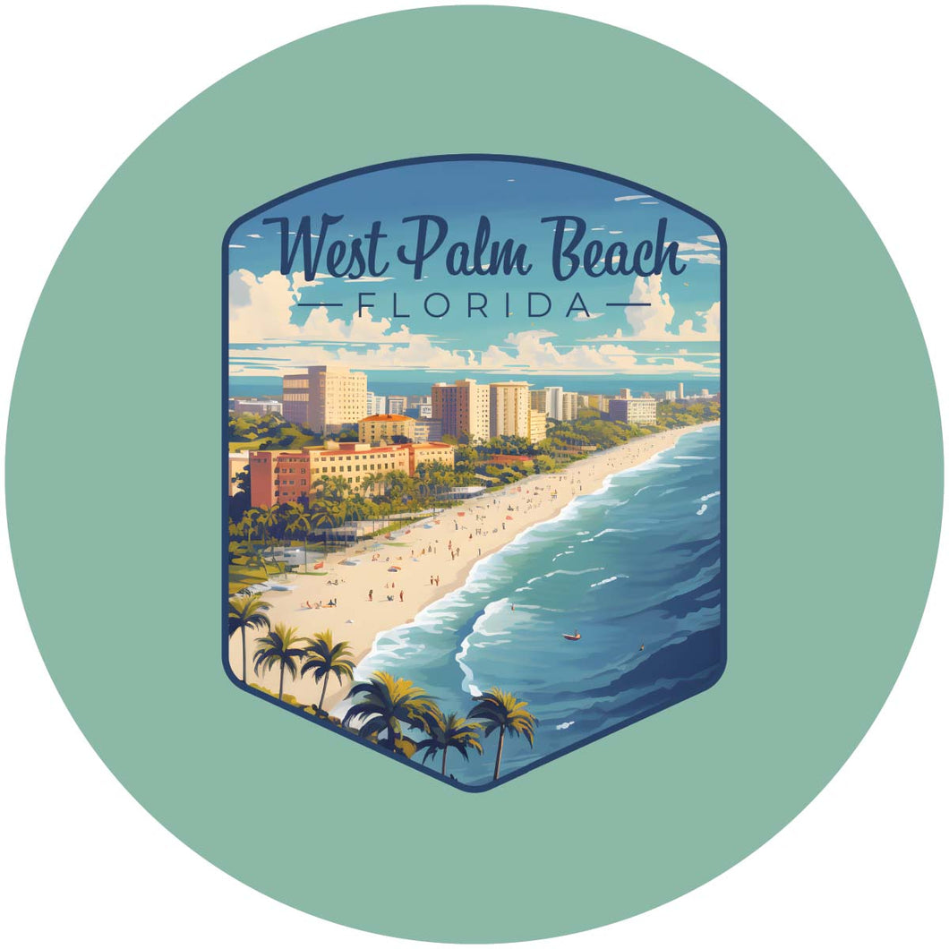 West Palm Beach Florida Design A Souvenir Coaster Paper 4 Pack 