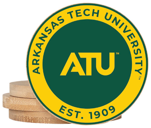 Arkansas Tech University Coaster Wooden 3.5 x 3.5-Inch 4 Pack Officially Licensed Collegiate Product 