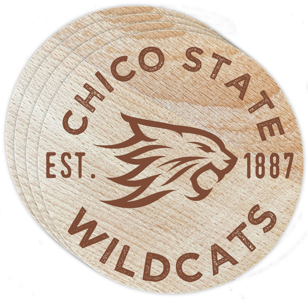California State University Wood Coaster Engraved 4-Pack Officially Licensed