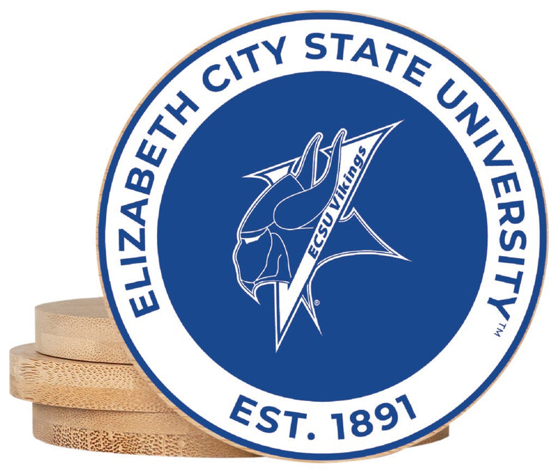 Elizabeth City State University Coaster Wooden 3.5 x 3.5-Inch 4 Pack Officially Licensed Collegiate Product 