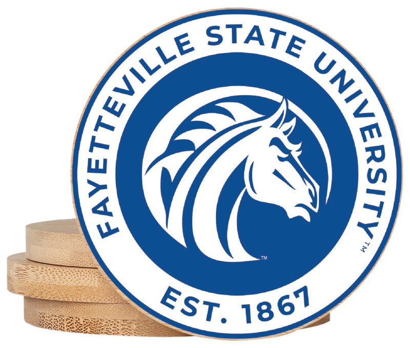 Fayetteville State University Coaster Wooden 3.5 x 3.5-Inch 4 Pack Officially Licensed Collegiate Product 
