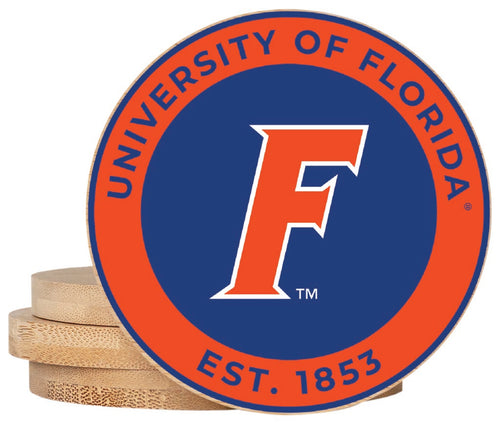 Florida Gators Coaster Wooden 3.5 x 3.5-Inch 4 Pack Officially Licensed Collegiate Product 