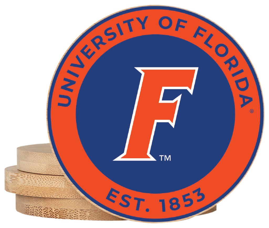Florida Gators Coaster Wooden 3.5 x 3.5-Inch 4 Pack Officially Licensed Collegiate Product 