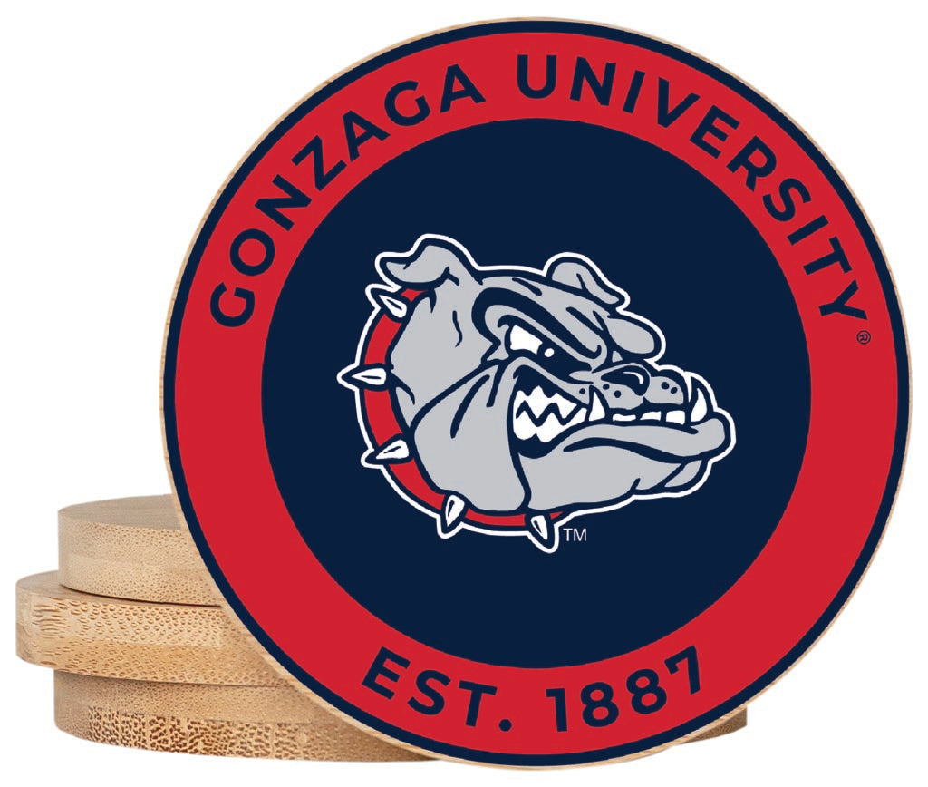 Gonzaga Bulldogs Coaster Wooden 3.5 x 3.5-Inch 4 Pack Officially Licensed Collegiate Product 
