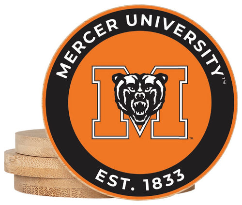 Mercer University Coaster Wooden 3.5 x 3.5-Inch 4 Pack Officially Licensed Collegiate Product 