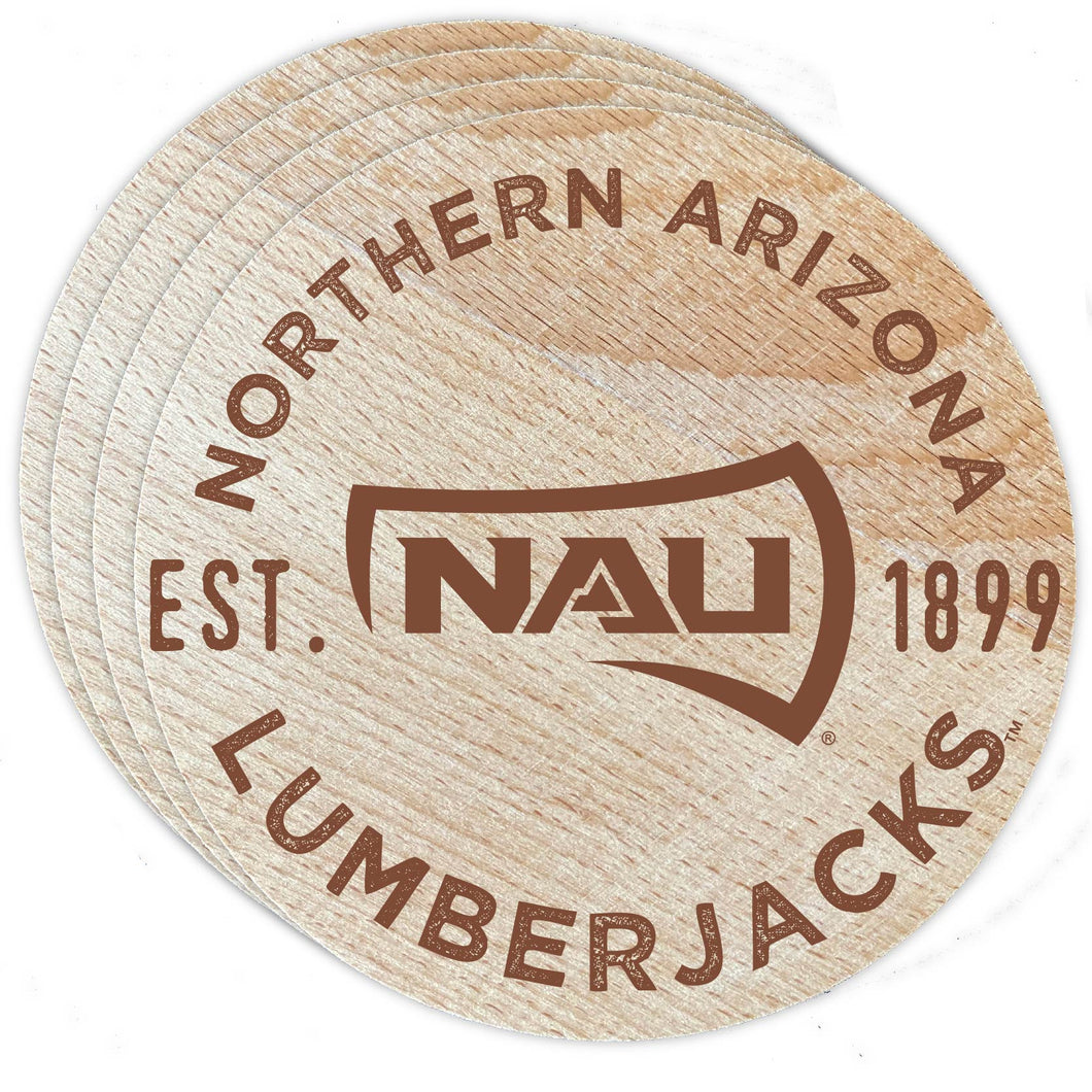 Northern Arizona University Wood Coaster Engraved 4-Pack Officially Licensed