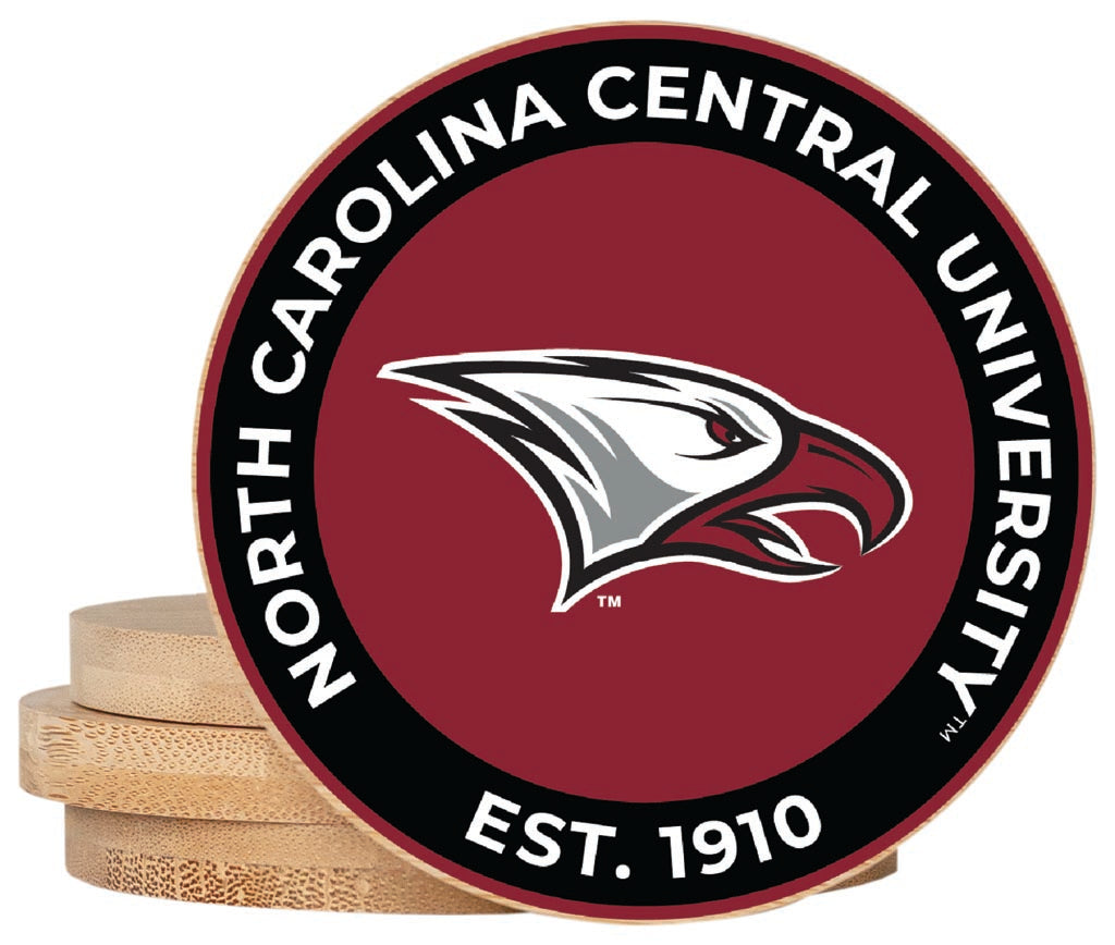 North Carolina Central Eagles Coaster Wooden 3.5 x 3.5-Inch 4 Pack Officially Licensed Collegiate Product 
