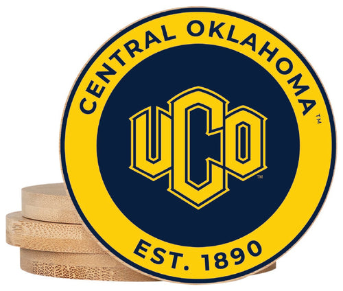 University of Central Oklahoma Bronchos Coaster Wooden 3.5 x 3.5-Inch 4 Pack Officially Licensed Collegiate Product 