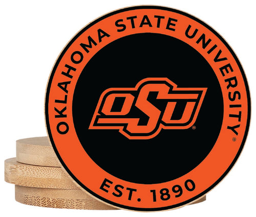 Oklahoma State Cowboys Coaster Wooden 3.5 x 3.5-Inch 4 Pack Officially Licensed Collegiate Product 