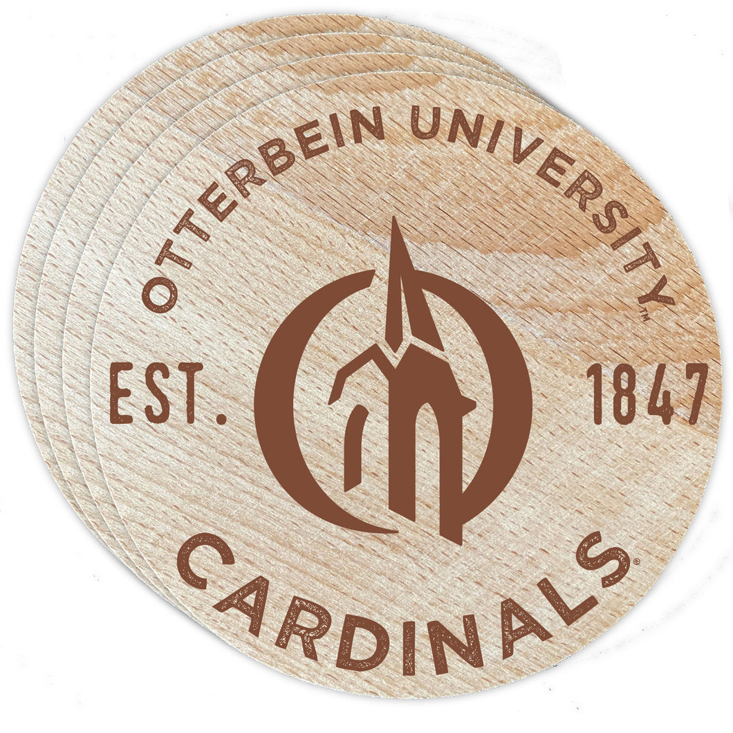 Otterbein University Wood Coaster Engraved 4-Pack Officially Licensed