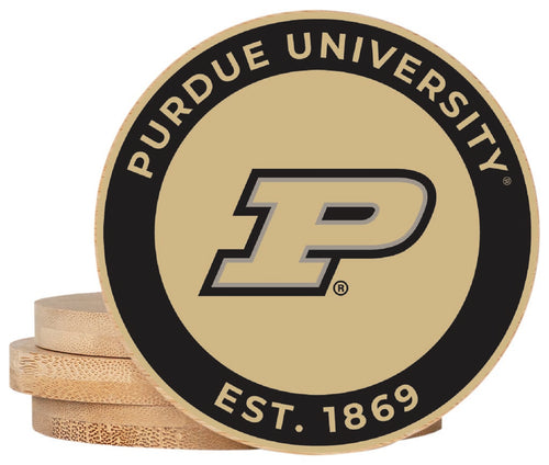 Purdue Boilermakers Coaster Wooden 3.5 x 3.5-Inch 4 Pack Officially Licensed Collegiate Product 