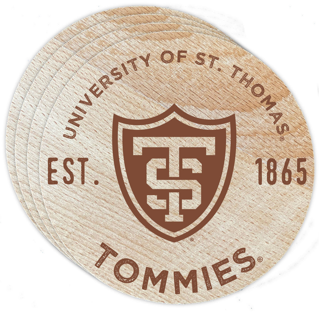 University of St. Thomas Wood Coaster Engraved 4-Pack Officially Licensed