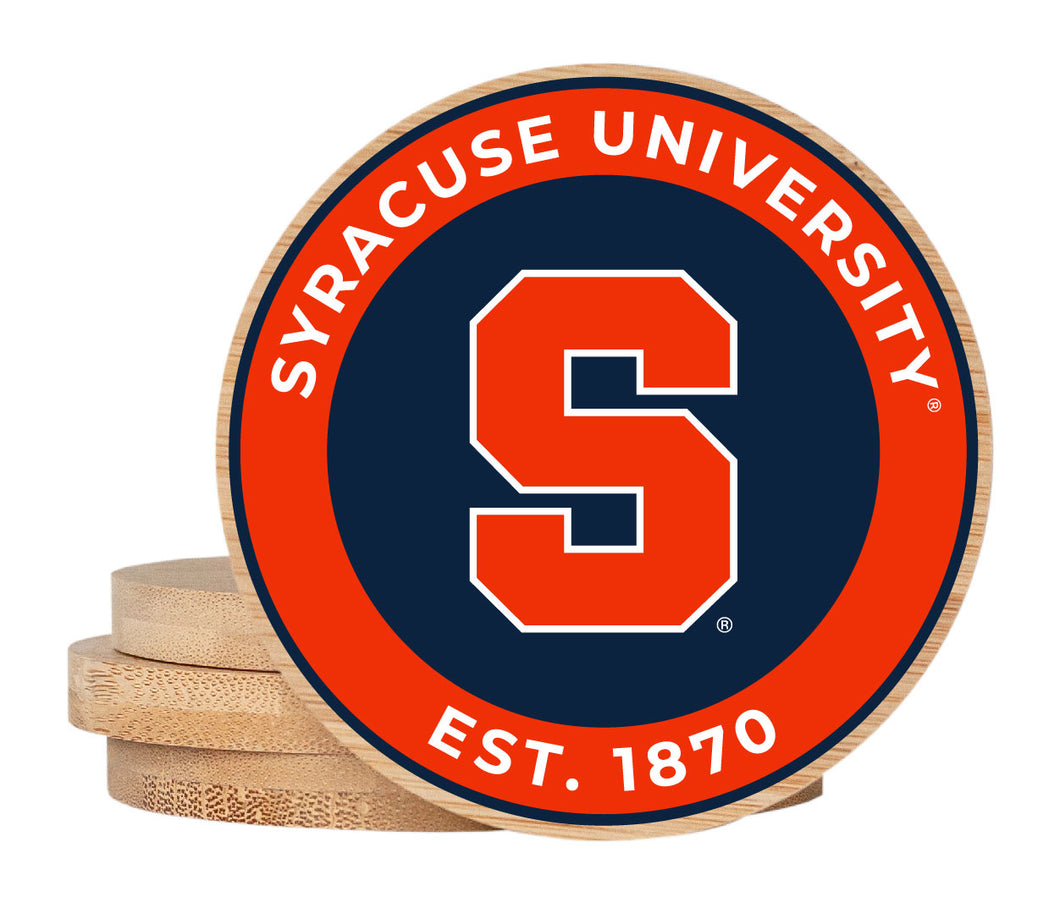 Syracuse Orange Coaster Wooden 3.5 x 3.5-Inch 4 Pack Officially Licensed Collegiate Product