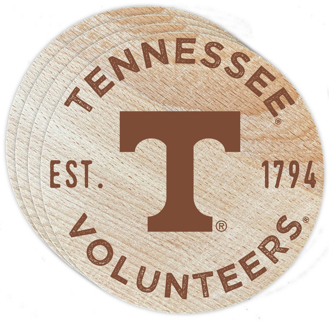 Tennessee Knoxville Wood Coaster Engraved 4-Pack Officially Licensed