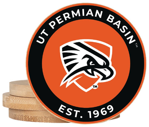 University of Texas of the Permian Basin Coaster Wooden 3.5 x 3.5-Inch 4 Pack Officially Licensed Collegiate Product 