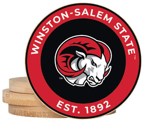 Winston-Salem State Coaster Wooden 3.5 x 3.5-Inch 4 Pack Officially Licensed Collegiate Product 