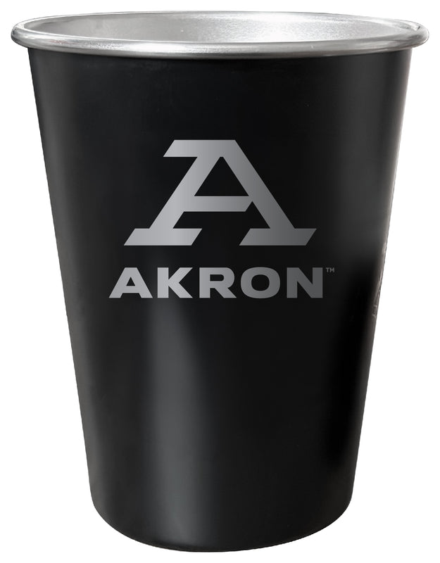 Akron Zips 8 oz Engraved Tin Cup Black Matte Coating Officially Licensed 