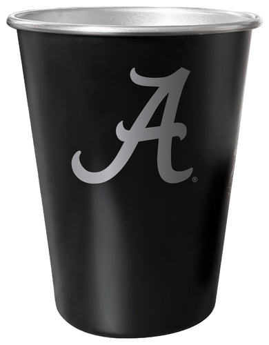 Alabama Crimson Tide 8 oz Engraved Tin Cup Black Matte Coating Officially Licensed 