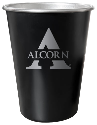 Alcorn State Braves 8 oz Engraved Tin Cup Black Matte Coating Officially Licensed 