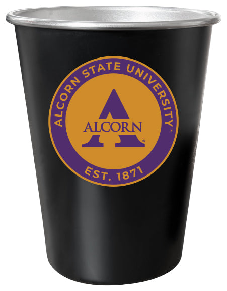 Alcorn State Braves 8 oz Tin Cup Black Matte Coating Officially Licensed Single