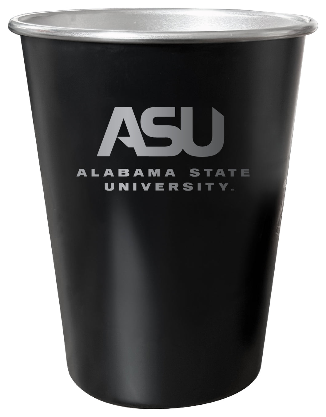 Alabama State University 8 oz Engraved Tin Cup Black Matte Coating Officially Licensed 