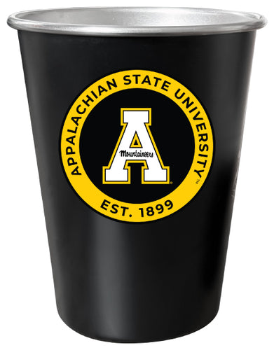 Appalachian State 8 oz Tin Cup Black Matte Coating Officially Licensed Single