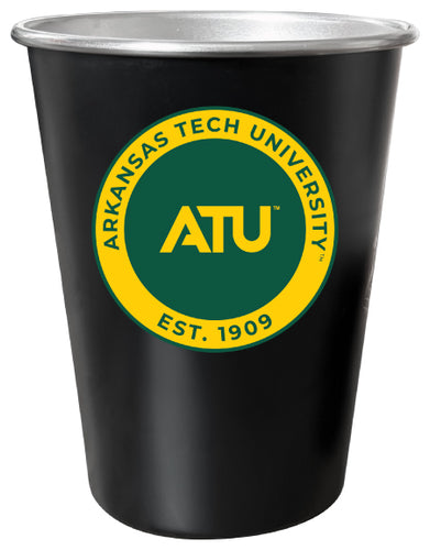 Arkansas Tech University 8 oz Tin Cup Black Matte Coating Officially Licensed Single