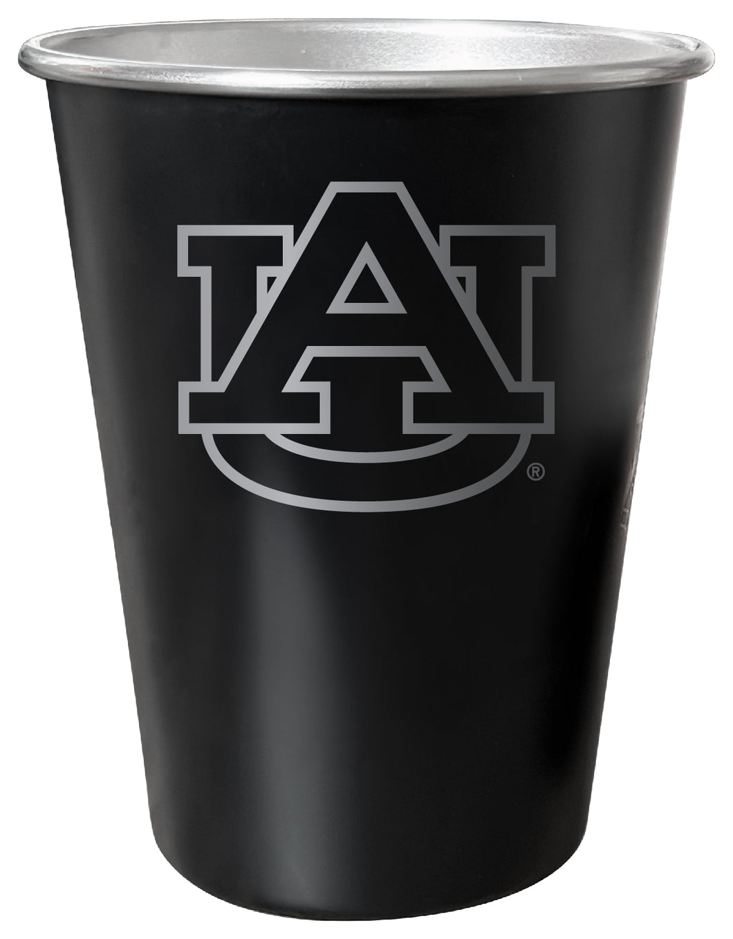 Auburn Tigers 8 oz Engraved Tin Cup Black Matte Coating Officially Licensed 