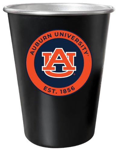 Auburn Tigers 8 oz Tin Cup Black Matte Coating Officially Licensed Single