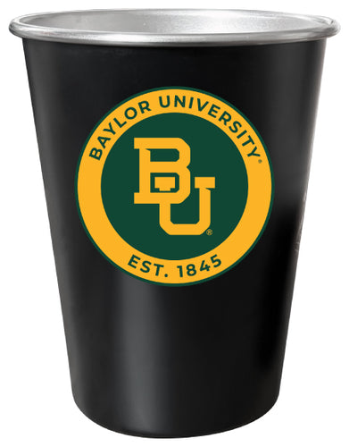 Baylor Bears 8 oz Tin Cup Black Matte Coating Officially Licensed 4-Pack with Gift Bag