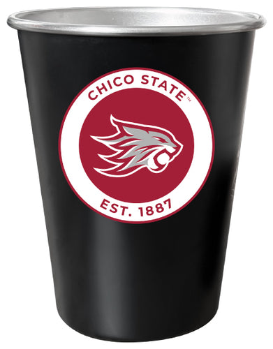 California State University, Chico 8 oz Tin Cup Black Matte Coating Officially Licensed Single