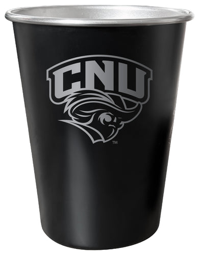 Christopher Newport Captains 8 oz Engraved Tin Cup Black Matte Coating Officially Licensed 