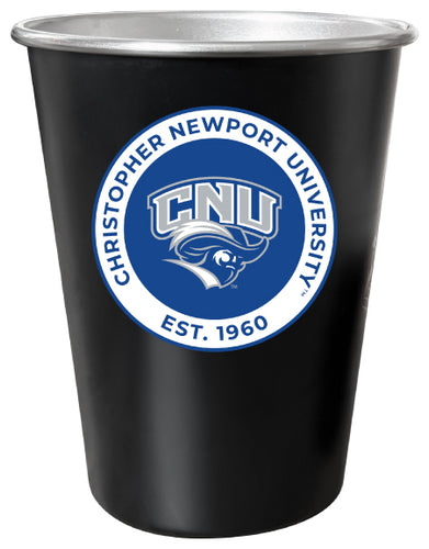 Christopher Newport Captains 8 oz Tin Cup Black Matte Coating Officially Licensed 4-Pack with Gift Bag