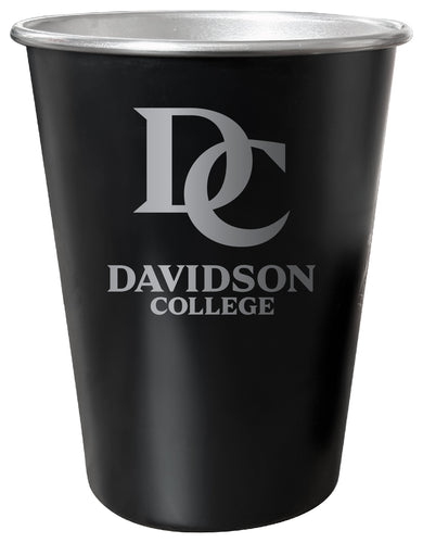 Davidson College 8 oz Engraved Tin Cup Black Matte Coating Officially Licensed 