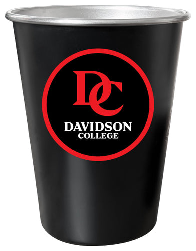 Davidson College 8 oz Tin Cup Black Matte Coating Officially Licensed Single