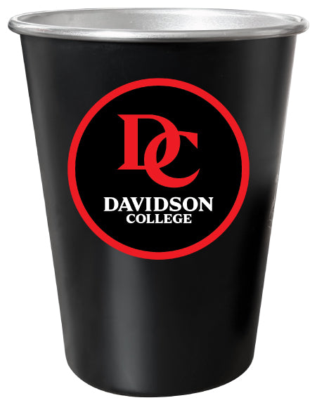 Davidson College 8 oz Tin Cup Black Matte Coating Officially Licensed Single