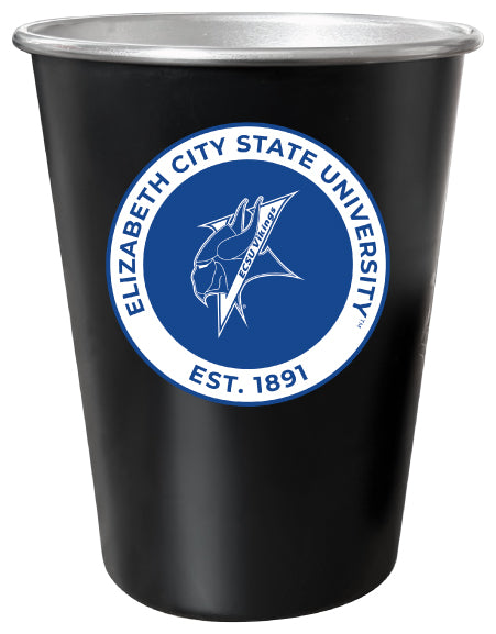 Elizabeth City State University 8 oz Tin Cup Black Matte Coating Officially Licensed Single